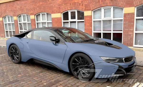Ultra Matte Flat Porcelain Blue Vinyl Wrap