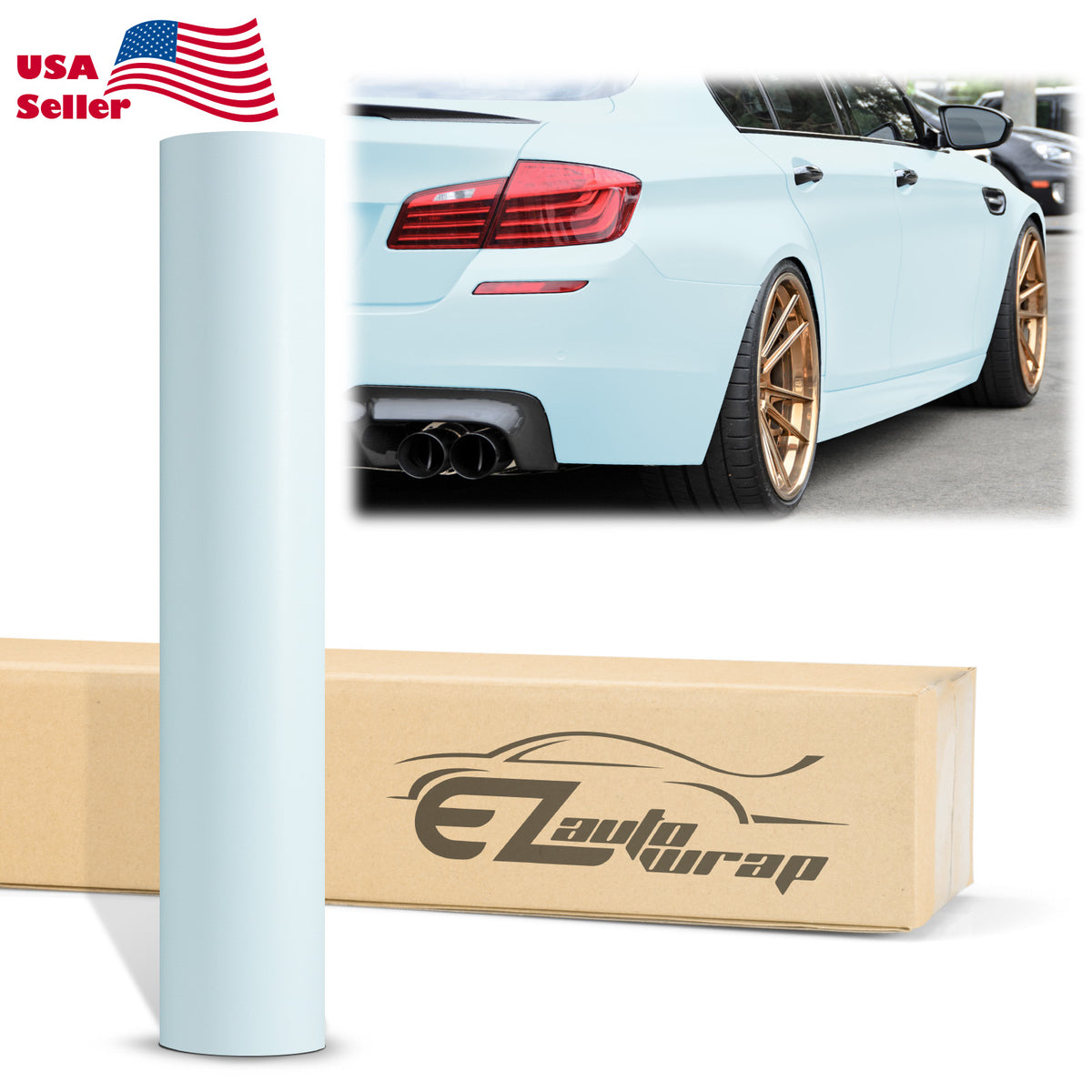 Ultra Matte Flat Frozzen Blue Vinyl Wrap – EzAuto Wrap