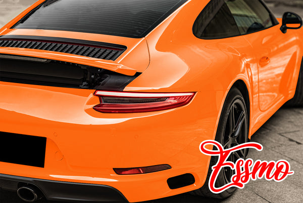 PET Super Gloss Lava Orange Vinyl Wrap