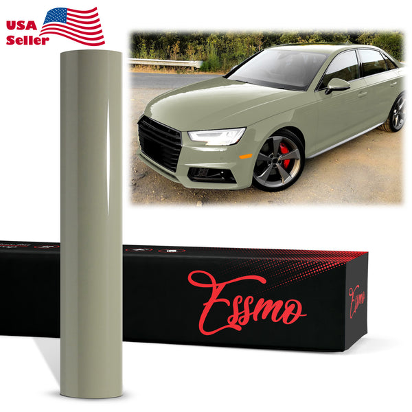 PET Super Gloss Dark Khaki Green Vinyl Wrap