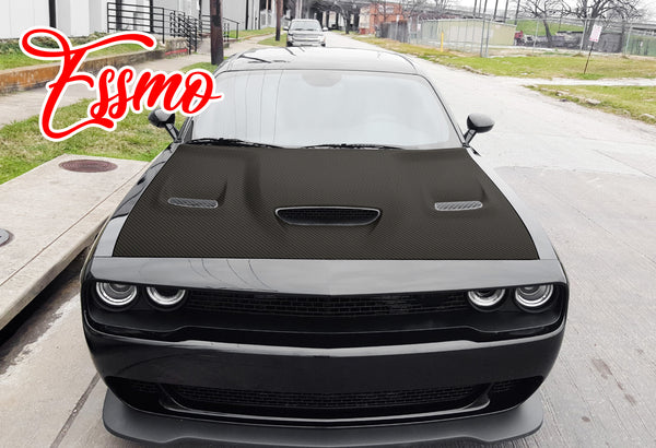 PET 3K Ceramic Carbon Fiber Matte Black Gold Vinyl Wrap