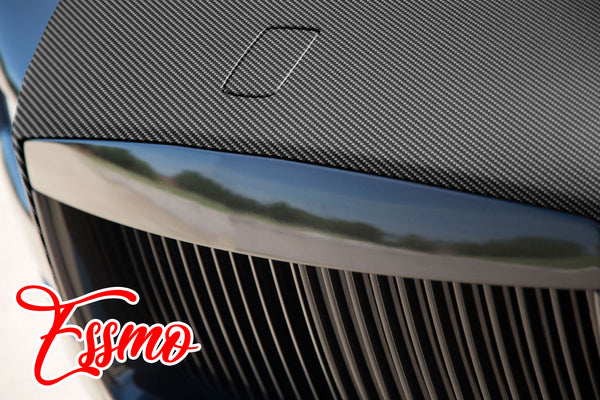 PET 3K Ceramic Carbon Fiber Matte Black Silver Vinyl Wrap