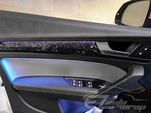 24K Chopped Carbon Fiber Matte Black Vinyl Wrap