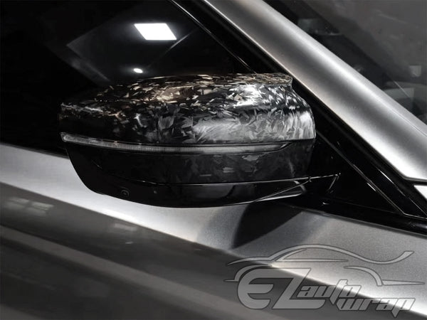 24K Chopped Carbon Fiber Matte Black Vinyl Wrap