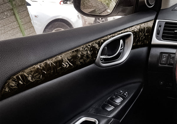 24K Chopped Carbon Fiber Titanium Black Vinyl Wrap