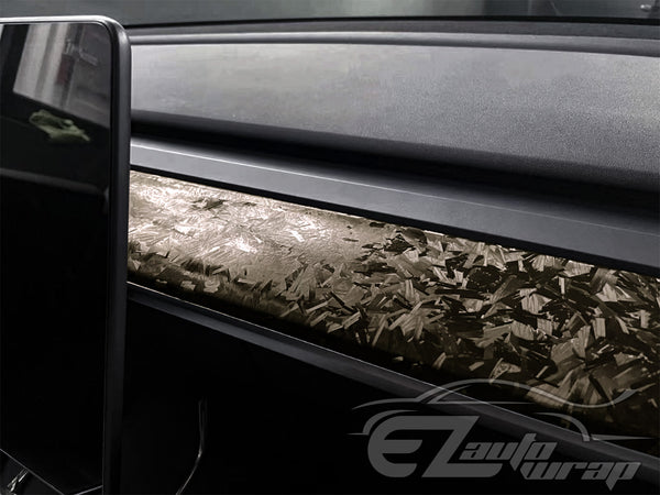 24K Chopped Carbon Fiber Titanium Black Vinyl Wrap