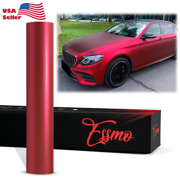 PET Romance Chrome Rose Red Vinyl Wrap