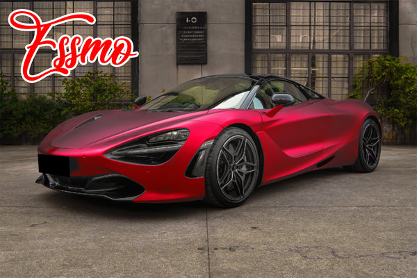 PET Romance Chrome Rose Red Vinyl Wrap