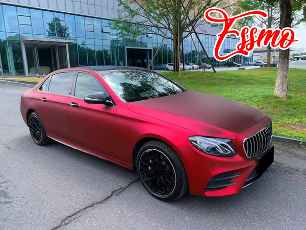 PET Romance Chrome Rose Red Vinyl Wrap