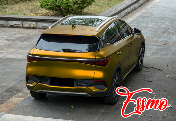 PET Romance Chrome Bond Gold Vinyl Wrap