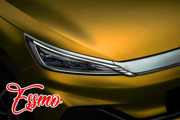 PET Romance Chrome Bond Gold Vinyl Wrap