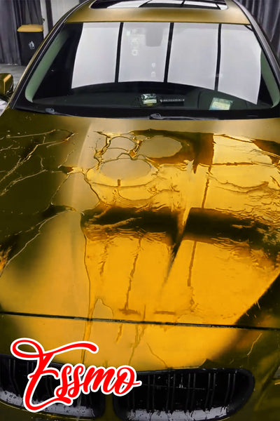 PET Romance Chrome Bond Gold Vinyl Wrap