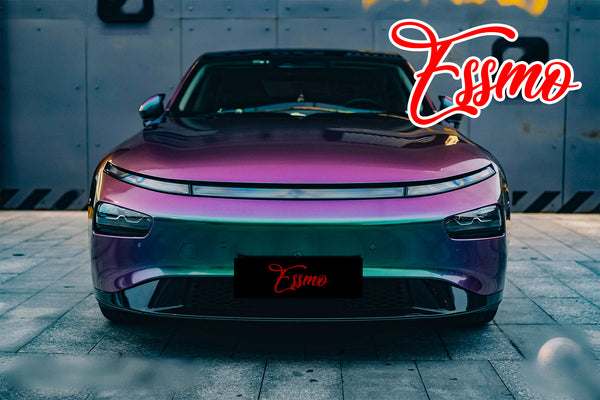 PET Galaxy Dust Gloss Spectrum Purple Green Color Shift Vinyl Wrap