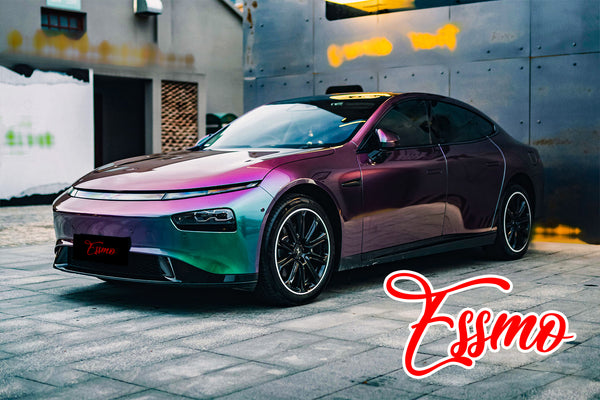 PET Galaxy Dust Gloss Spectrum Purple Green Color Shift Vinyl Wrap