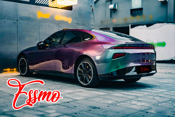 PET Galaxy Dust Gloss Spectrum Purple Green Color Shift Vinyl Wrap