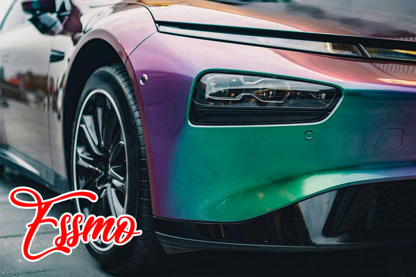 PET Galaxy Dust Gloss Spectrum Purple Green Color Shift Vinyl Wrap