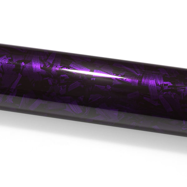 PET Marble Forged Gloss Carbon Fiber Textured Royal Purple Vinyl Wrap