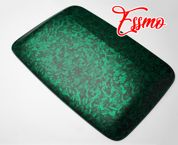 PET Marble Forged Matte Carbon Fiber Textured Emerald Green Vinyl Wrap