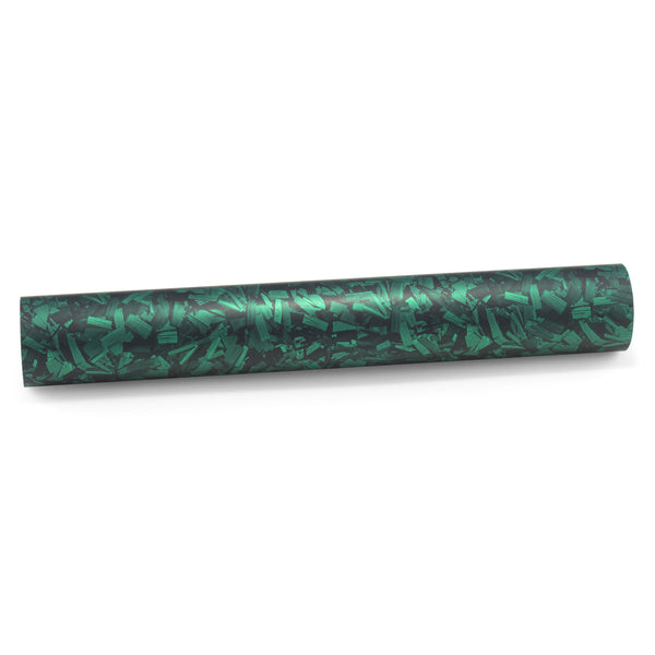 PET Marble Forged Matte Carbon Fiber Textured Emerald Green Vinyl Wrap