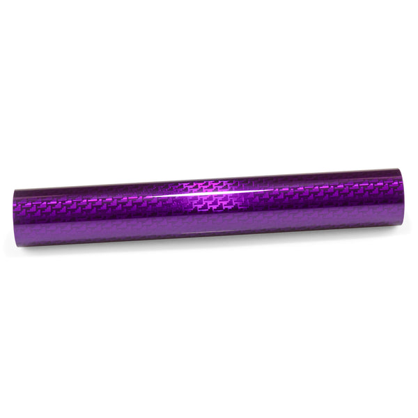 PET Squadron Carbon Fiber Gloss Royal Purple Vinyl Wrap
