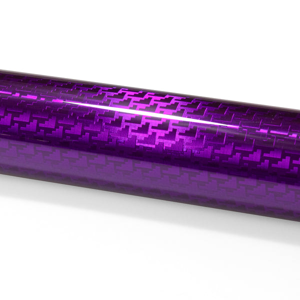PET Squadron Carbon Fiber Gloss Royal Purple Vinyl Wrap