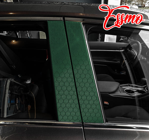PET Honeycomb Carbon Fiber Satin Venom Green Hex Vinyl Wrap