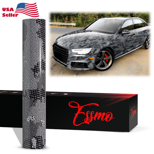 PET Camouflage Python Gloss Nardo Gray Vinyl Wrap