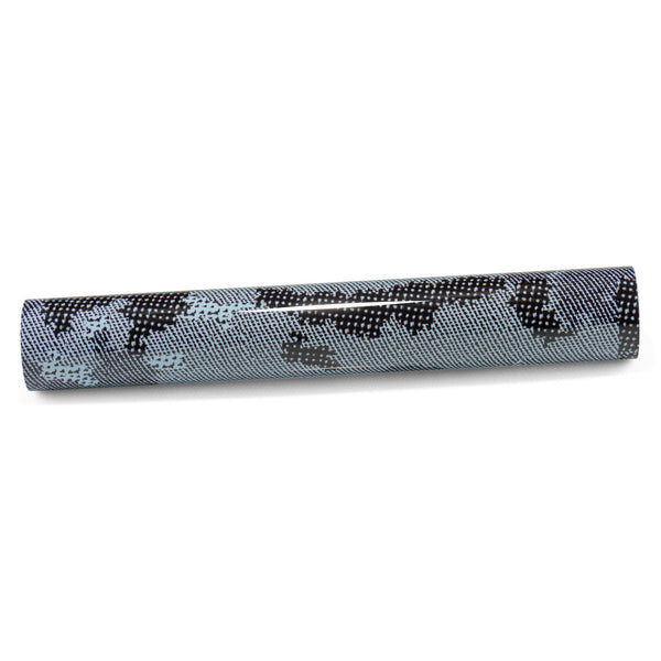PET Camouflage Python Gloss Frozzen Blue Vinyl Wrap