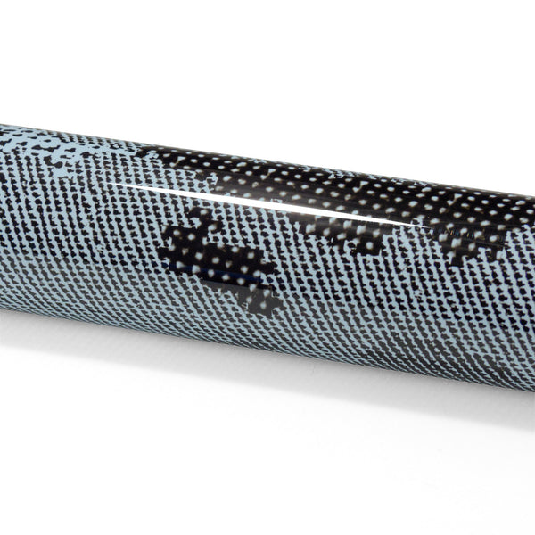 PET Camouflage Python Gloss Frozzen Blue Vinyl Wrap
