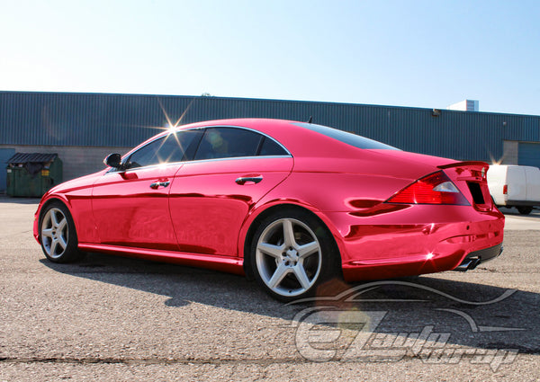 Supercast Rose Red Easy Stretch Chrome Vinyl Wrap