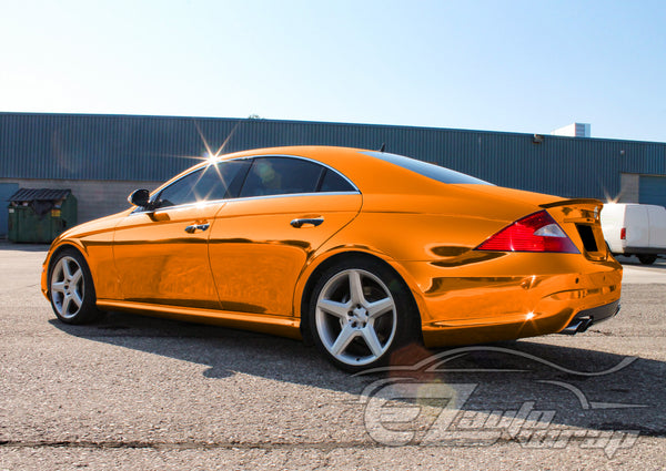 Supercast Orange Easy Stretch Chrome Vinyl Wrap
