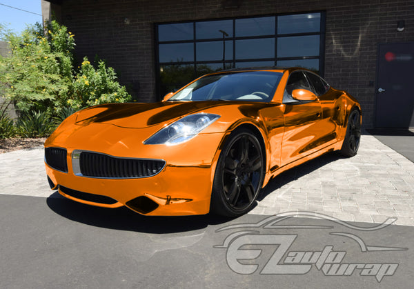 Supercast Orange Easy Stretch Chrome Vinyl Wrap