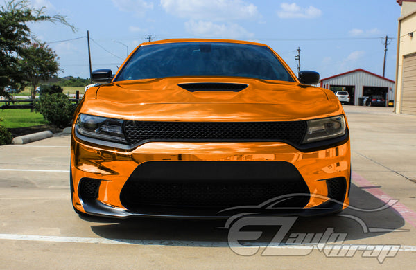 Supercast Orange Easy Stretch Chrome Vinyl Wrap