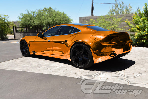 Supercast Orange Easy Stretch Chrome Vinyl Wrap