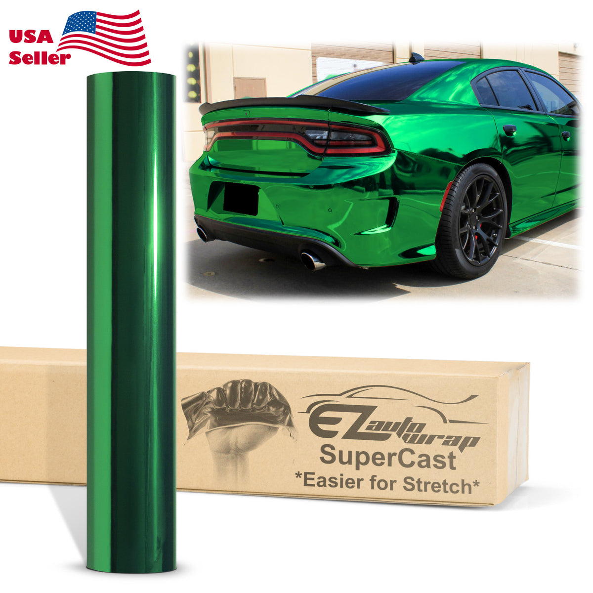 Supercast Green Easy Stretch Chrome Vinyl Wrap – EzAuto Wrap