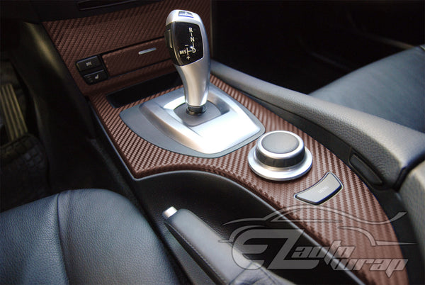 3D Carbon Fiber Textured Brown Matte Vinyl Wrap