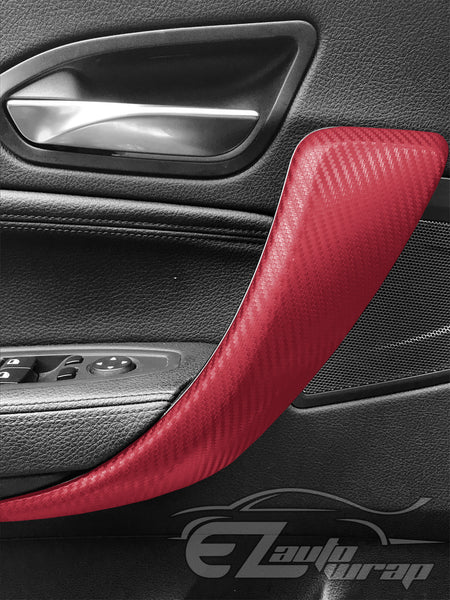 3D Carbon Fiber Textured Burgundy Matte Vinyl Wrap