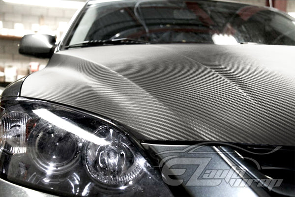 3D Carbon Fiber Textured Gray Matte Vinyl Wrap
