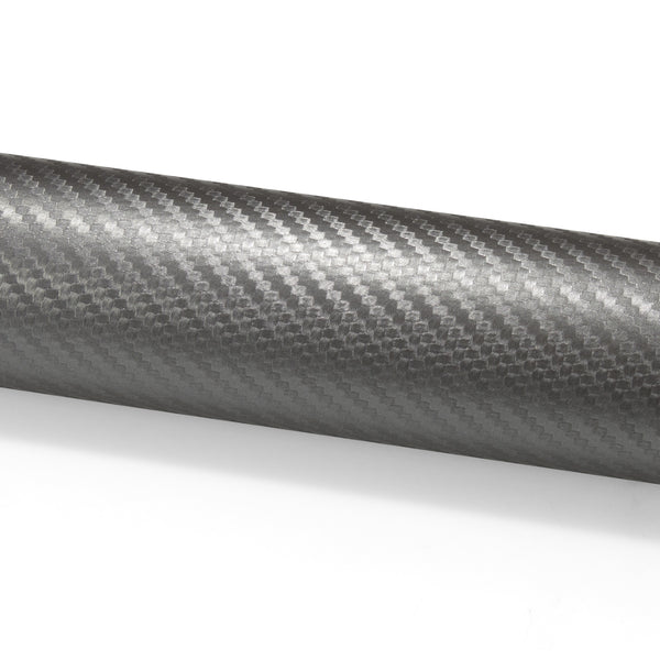 3D Carbon Fiber Textured Gray Matte Vinyl Wrap