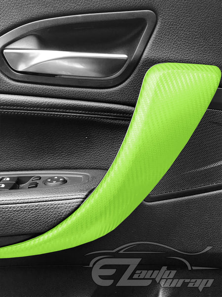 3D Carbon Fiber Textured Green Matte Vinyl Wrap