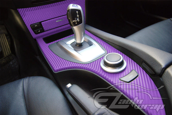 3D Carbon Fiber Textured Purple Matte Vinyl Wrap
