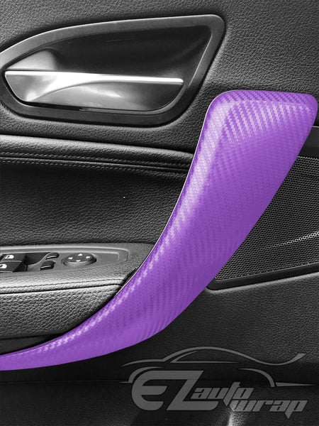 3D Carbon Fiber Textured Purple Matte Vinyl Wrap