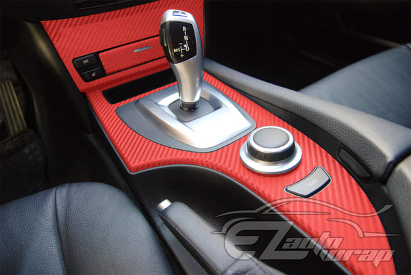 3D Carbon Fiber Textured Red Matte Vinyl Wrap