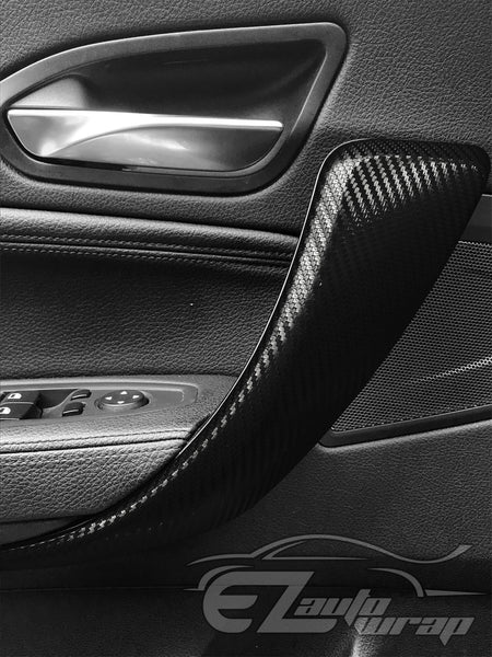 3D Carbon Fiber Textured Shiny Black Matte Vinyl Wrap