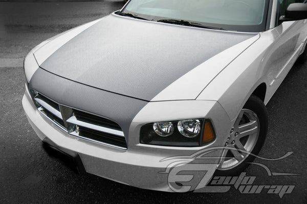 3D Carbon Fiber Textured Silver Matte Vinyl Wrap