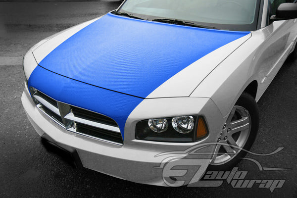 3D Carbon Fiber Textured Sky Blue Matte Vinyl Wrap
