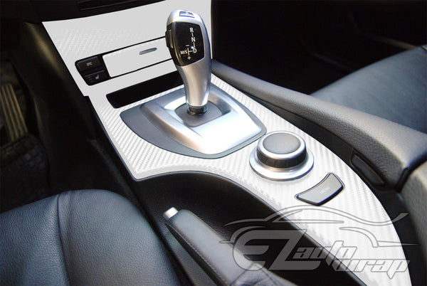 3D Carbon Fiber Textured White Matte Vinyl Wrap