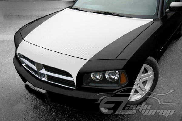 3D Carbon Fiber Textured White Matte Vinyl Wrap