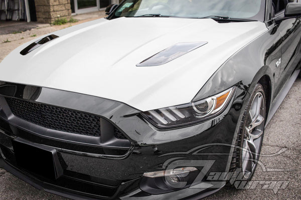 3D Carbon Fiber Textured White Matte Vinyl Wrap