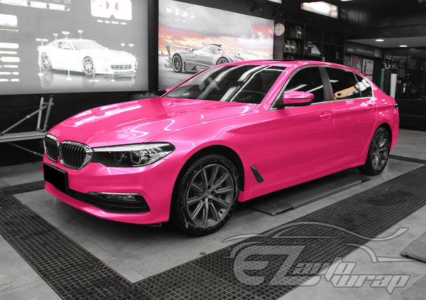 Super Gloss Metallic Rose Red Vinyl Wrap